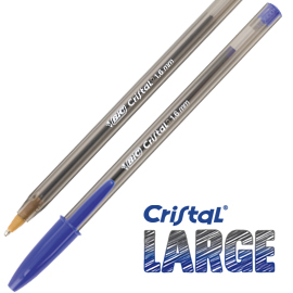 Scatola 50 penna sfera cristal® large 1,6mm blu bic®