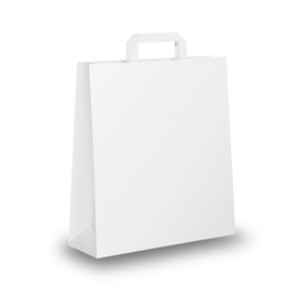 Scatola 350 shoppers 22x10x29cm bianco neutro piattina