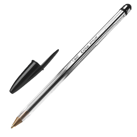 Scatola 12 penna sfera cristal® stylus 1,0mm nero bic®