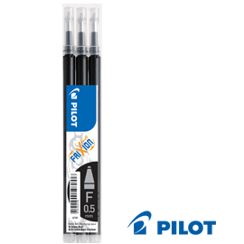 Set 3 refill sfera frixionball clicker 0.5mm nero pilot