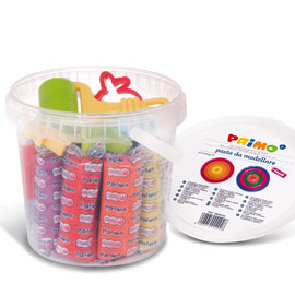 Secchiello con 10 panetti pasta modellabile + accessori primo