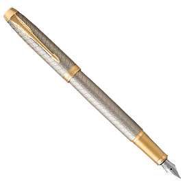 Stilografica im premium warm grey metal chiselled m parker