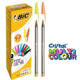 Scatola 20 penna sfera cristal® multicolor 1,6mm ink ass. Bic®