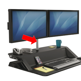 Supporto braccio monitor doppio per postazione sit-stand lotus fellowes