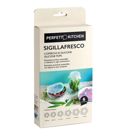 Set 6 coperchi in silicone sigillafresco perfetto