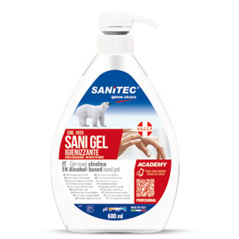 Sani gel igienizzante mani 600ml in dispenser sanitec