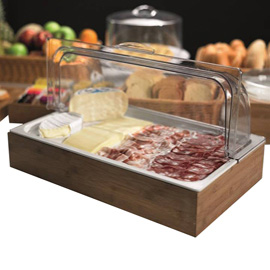 Set espositore buffet - in bamboo - 53x32 cm - colore naturale - leone