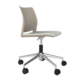 Sedia home / office alpha at - senza braccioli - beige - unist