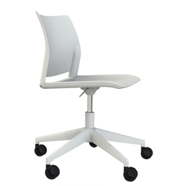 Sedia home / office alpha gb - senza braccioli - bianco - unist