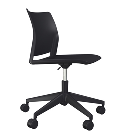 Sedia home / office alpha gn - senza braccioli - nero - unist