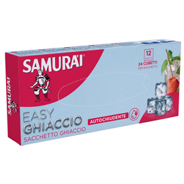 Sacchetti ghiaccio - da 24 cubetti - pe - trasparente - samurai - conf. 12 pezzi