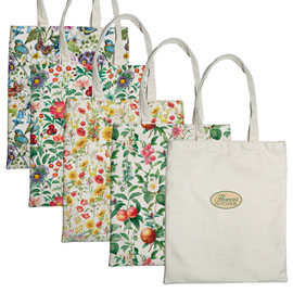 Shopper nature flowers in eco cottone 42x38,5cm fantasie assortite pigna