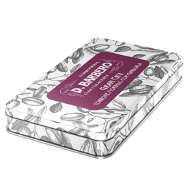 Tavoletta torrone gran cru - in scatola metallo - mandorla - 100 gr - barbero