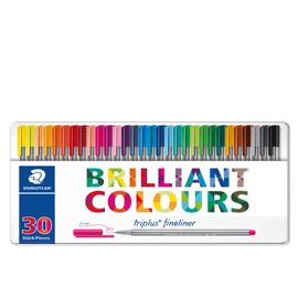 Triplus fineliner brilliant colours punta 0.3mm astuccio da 30 colori staedtler