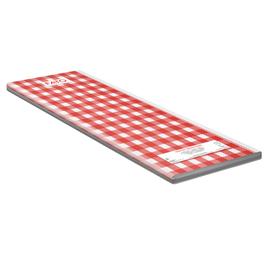 Tovaglia tissue - linea snack - 100 x 100 cm - rosso/bianco - fato - conf. 50 pezzi