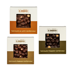 Tavoletta di cioccolato con nocciole - gusti assortiti - 120 gr - barbero