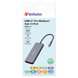 Verbatim usb-c pro multiport hub 14 port cmh-14