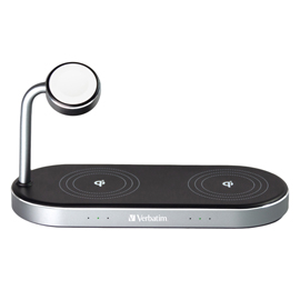 Verbatim supporto di ricarica wireless 3-in-1 wcs-03